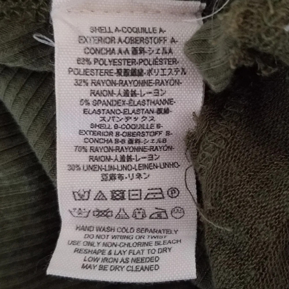 New Free People Tangerine Green Ruffled Top S - Picture 6 of 7